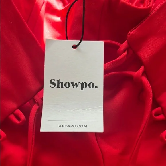 NWT Showpo Elegant Red Strapless Dress - Size 10 - Picture 4 of 4